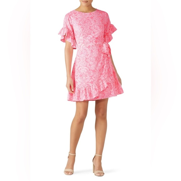 Lilly Pulitzer Pink Darla Stretch Dress (D9) - Picture 4 of 11